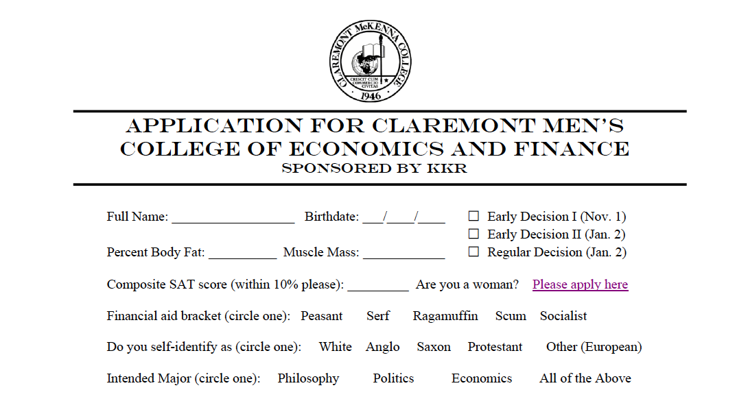 Breaking News: Claremont McKenna College Application 2013 - 2014 Leaked the The Golden Antlers