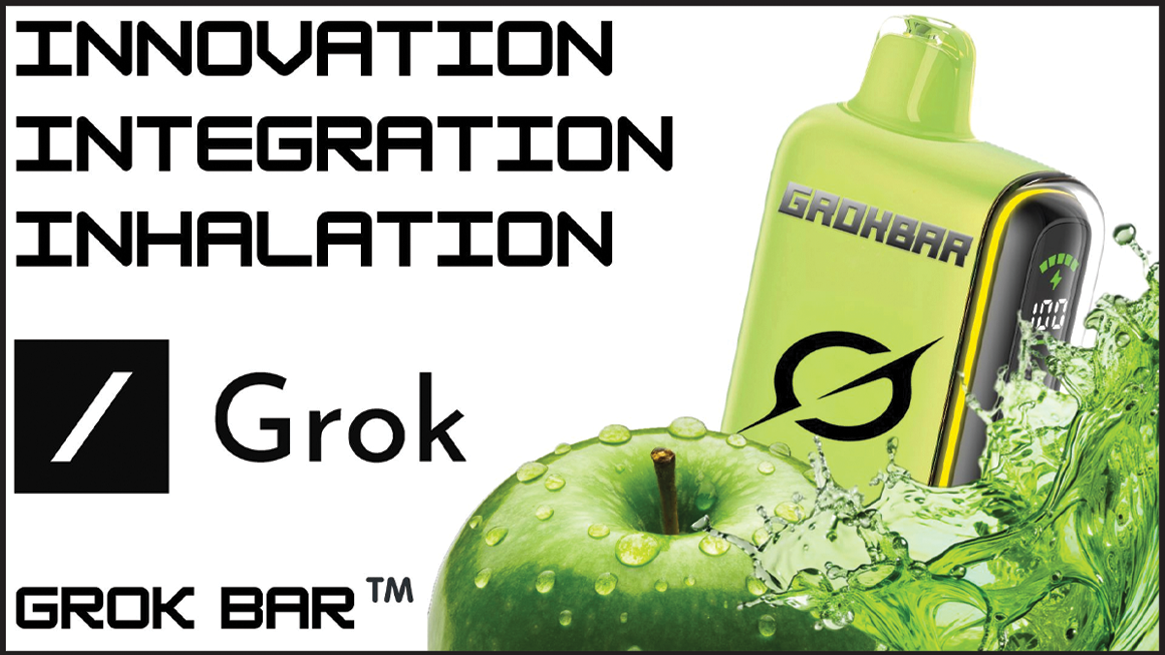 Grok Bar. Innovation. Integration. Inhalation.
